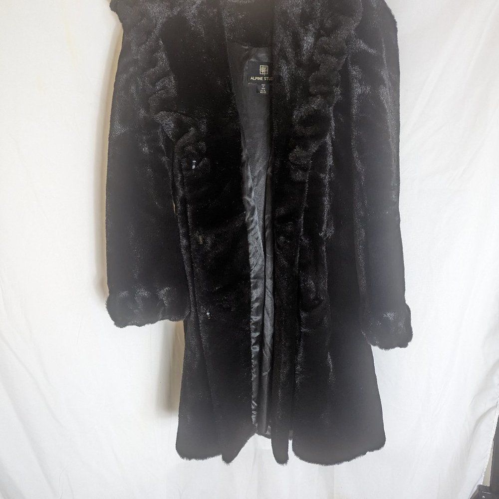 Faux fur black XL